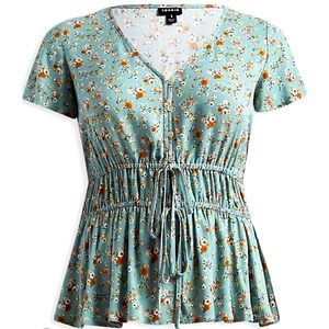 🆕 Torrid Gauze Waist Detail Flutter Sleeve Top 🧚🏻‍♂️